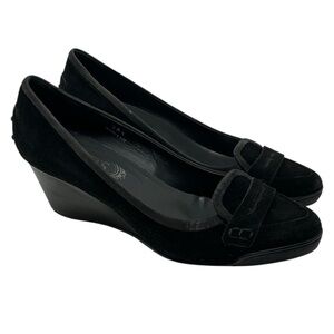 Tod's Black Wedge Shoes
